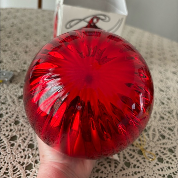 Dept 56 mercury glass 6” or 150mm red ball  ornament ingreat cond! Preloved - Picture 10 of 12